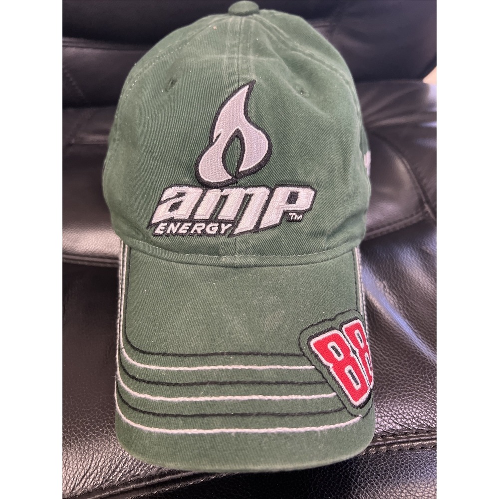 Dale Earnhardt Jr AMP Energy NASCAR Chase Cap Hat #88 Green National Guard